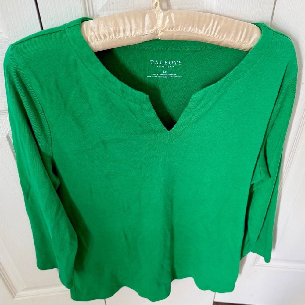 Talbots Classic Green Long Sleeve Tee